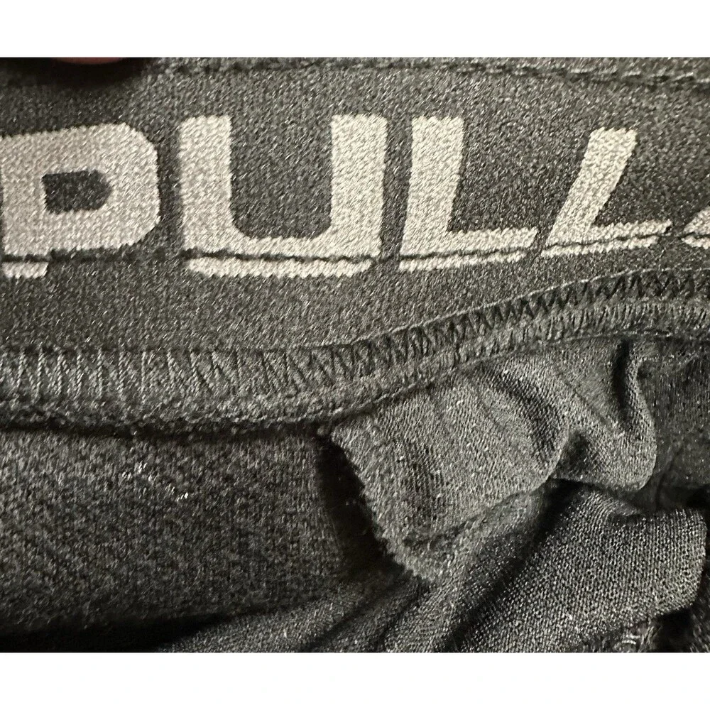 Pull&Bear Men’s Black Athletic Knit Shorts Drawstring Zipper Pockets